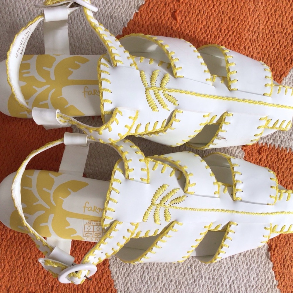 Farm Rio Whipstitch Palm Tree Sandal